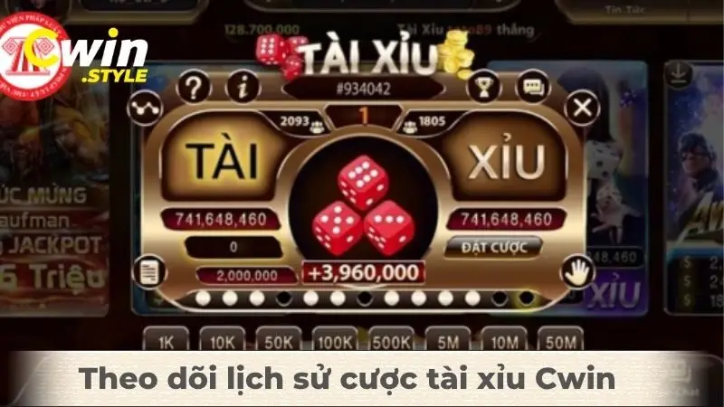 Theo dõi lịch sử cược tài xỉu Cwin trước đây